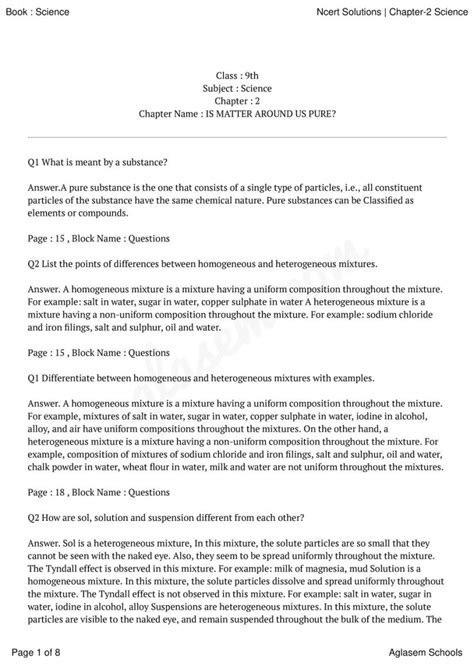 Class 9 Chapter 2 MCQ Science 的图像结果