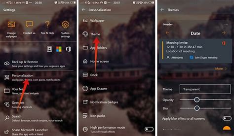 Image result for Microsoft Launcher Home Screen Layout