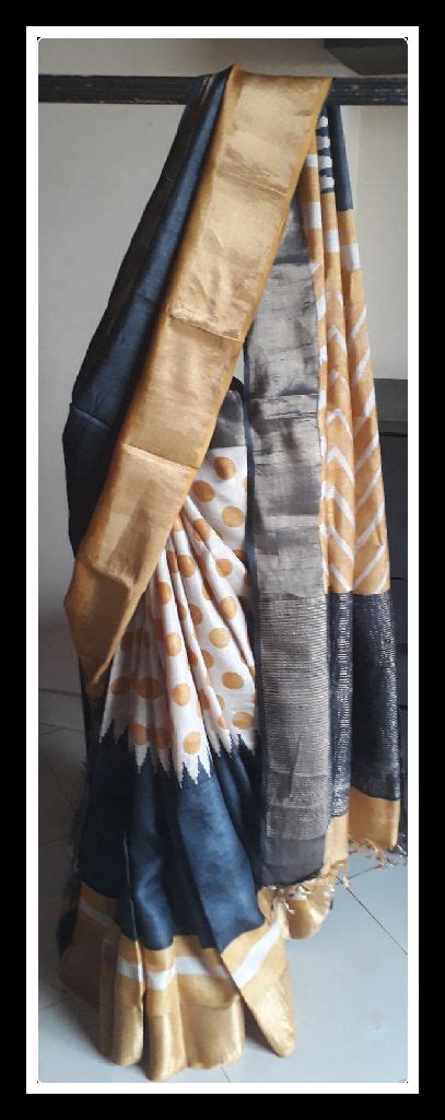 Beige Zari Border Pure Silk Mark Certified Tussar Silk Sarees – Dailybuyys