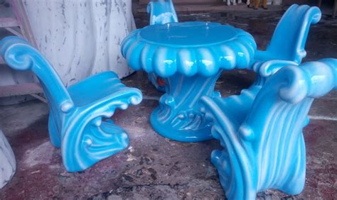 海洋凳子 海洋桌子_桌椅系列_中山市季美玻璃钢制品厂