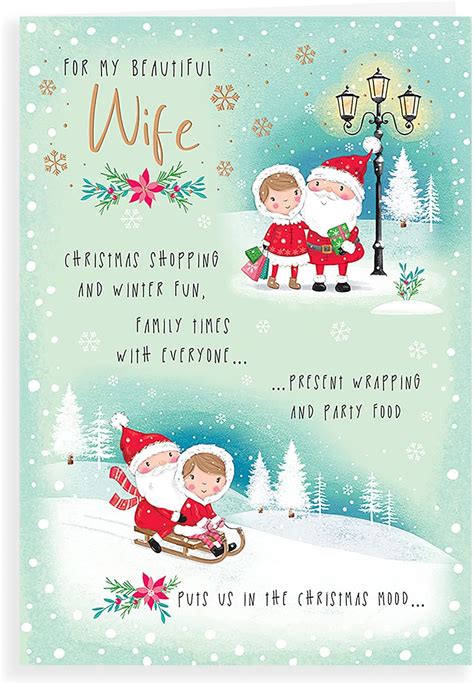 Avant Garde Studios Character Christmas Card Wife - 9 x 6 inches ...