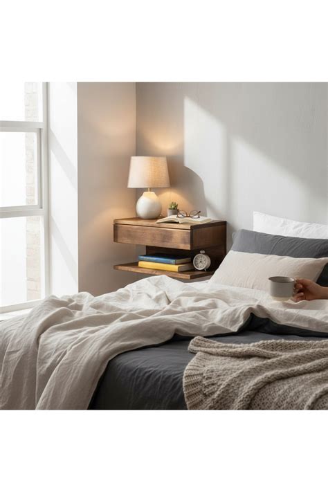 FIRUHOMEDESIGN Duvara Monte Masif Ahşap Komodin – Çekmeceli Minimal ...