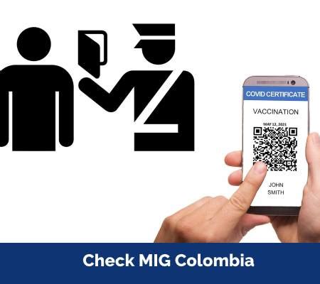 Check Mig Colombia - Info to provide in the Colombian Check-MIG form