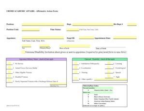 Affirmative Action Form - Blank Fillable Template | Fill Out, Print ...