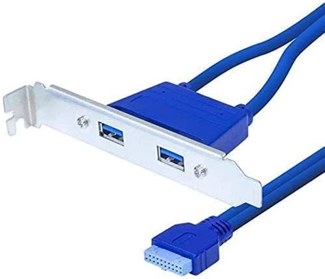 SaiRetail.Com 2 Port USB3.0 Hub 19Pin Header to Female Adapter Desktop ...