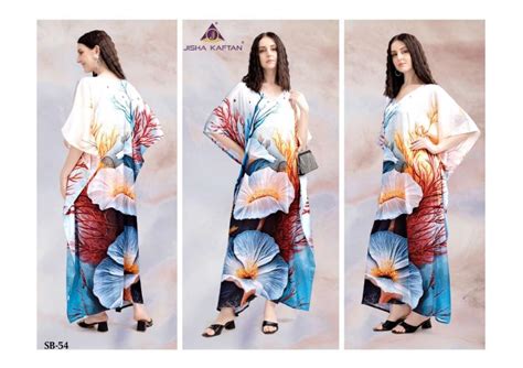 Jisha Kaftan Satin Breeze Vol 7 Japan Satin Digital Printed Kaftan ...