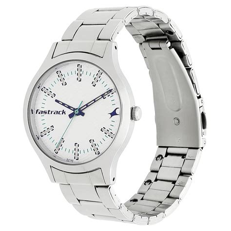 Buy Online Fastrack Denim Quartz Analog White Dial Stainless Steel ...