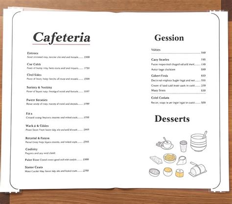 Cafeteria Menu 的图像结果