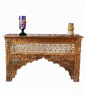 Image result for Small Wood Console Table