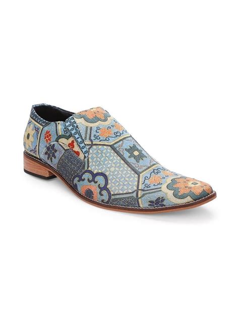 Shop for Unique Handcrafted Indian Art Inspired Printed Loafers for Men ...