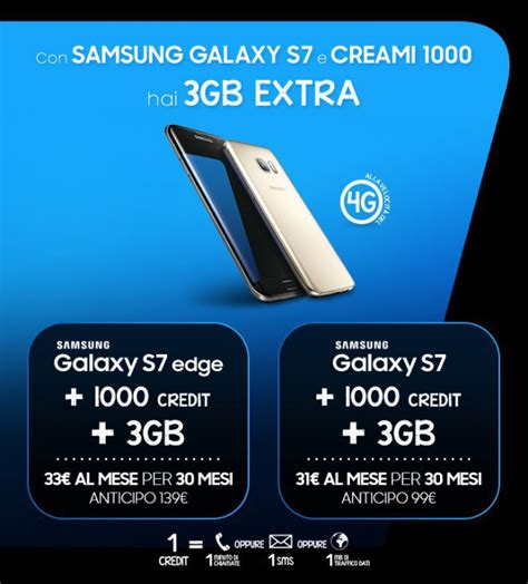 Poste Mobile offre Galaxy S7 e S7 edge con il piano Creami 1000