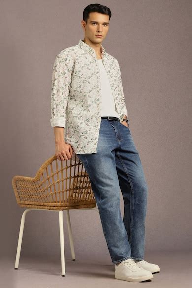 Buy Men Light Yellow Print Full Sleeves Casual Shirt Online - 39952580 ...
