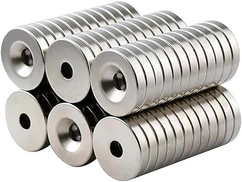 Premium 10 Pcs Round 20X5X5mm CSK mm Disk Round Magnets for ...