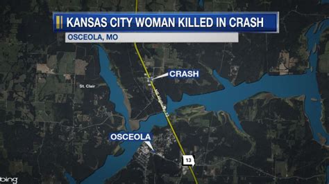 Kansas City woman dies after crash on Highway 13 near Osceola