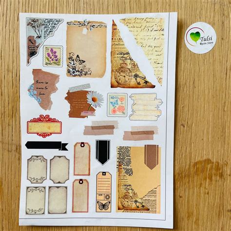 Vintage Sticker Sheet- B – Tulsi Resin Store