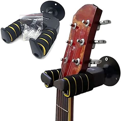 IMAGINEA Guitar Hanger for Acoustic Guitar Wall Mount Auto Locks ...