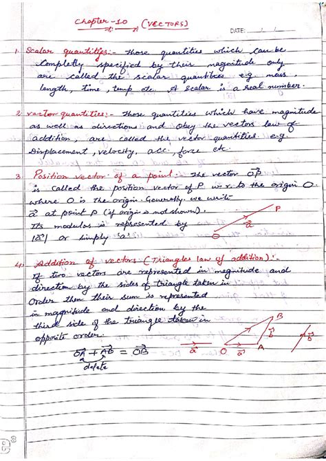 Chapter 10: Vectors - Key Concepts and Definitions (MATH 1401) - Studocu