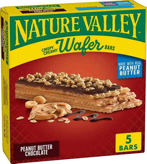 Amazon.com: Nature Valley Wafer Bars, Peanut Butter Chocolate Flavored ...