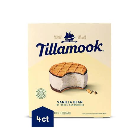 Tillamook Vanilla Bean Ice Cream Sandwiches (12 fl oz) Delivery or ...