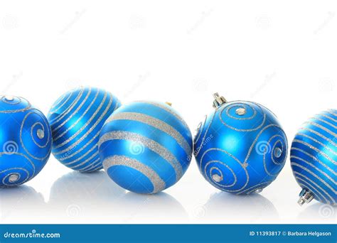 Blue Christmas ornaments stock image. Image of ornaments - 11393817