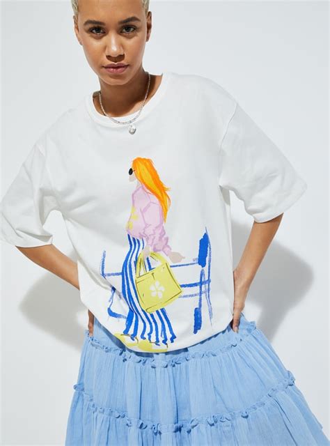 Buy ALAYA F x URB_N Women Oversized Graphic Printed T-shirt Online at ...