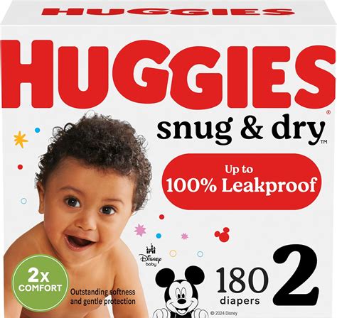 HUGGIES Diapers Size 2 - Huggies Snug & Dry Disposable Baby HUGGIES ...