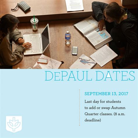 DePaul University - Heads up, students! Tomorrow is your last day to ...
