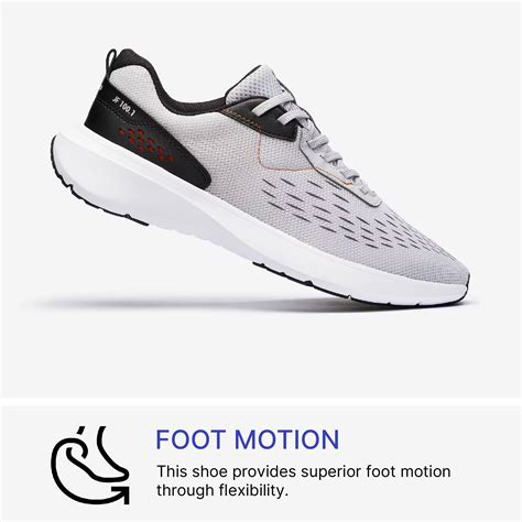Men Running Shoes Superior Grip Cushioned Upto 10km/week, Jogflow100 - Grey
