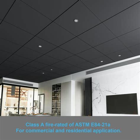 Black Drop Ceiling Tiles | Shelly Lighting