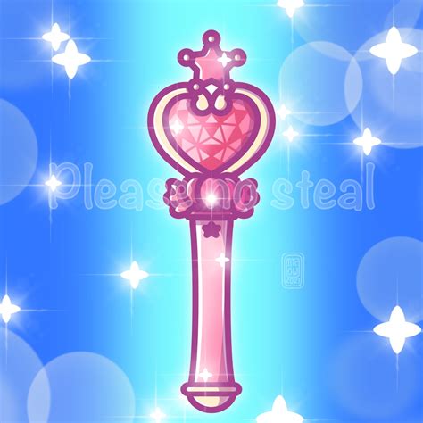 Magical Girl Wand 5x7 print | Etsy
