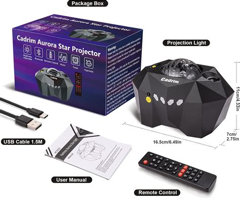 Cadrim Star Projector with Bluetooth Speaker Remote, India | Ubuy