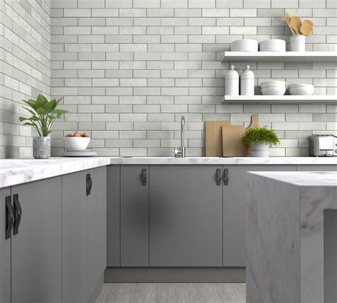 Zellige Pearl Opal Polished White Ceramic Tile | Floor and Decor