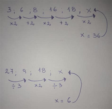 sucesiones numericas 27; 9 ; 18 ;____3; 6; 8; 16; 18; ____ - Brainly.lat