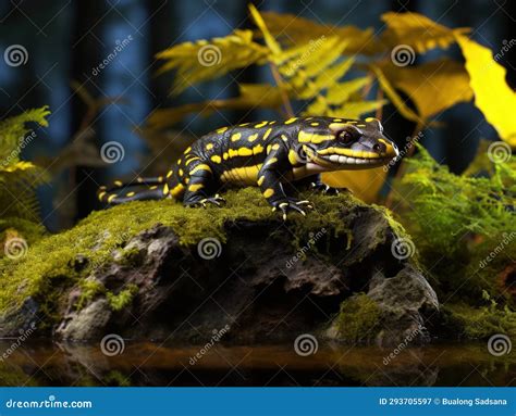 Ai Generated Illustration Wildlife Concept of Barred Tiger Salamander ...