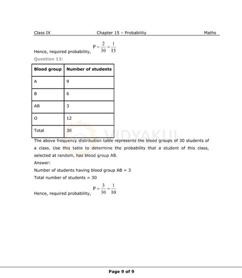 Probability Formula Class 9 的图像结果