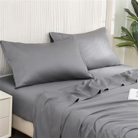 Amazon.com: LANE LINEN King Size Sheets Set - 4 Pc King Sheets Set, 450 ...
