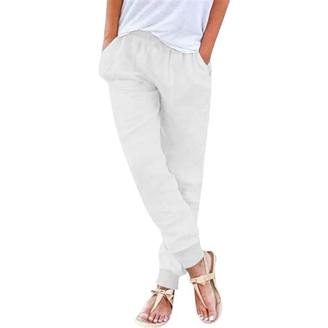 Comdrip Loose Pants for Women Summer, Womens Elastic Waist Pants Casual ...
