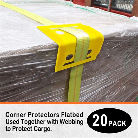 Buy ENJ 20 Pack Flatbed Edge Protector, Edge Corner Tie Down Protector ...