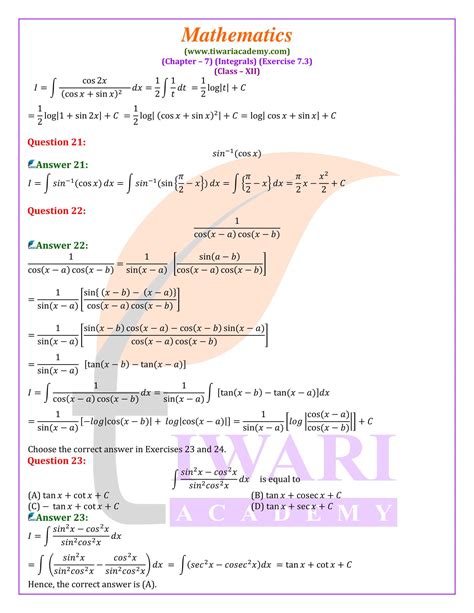 Image result for Exercise 7.3 Class 12th Q17