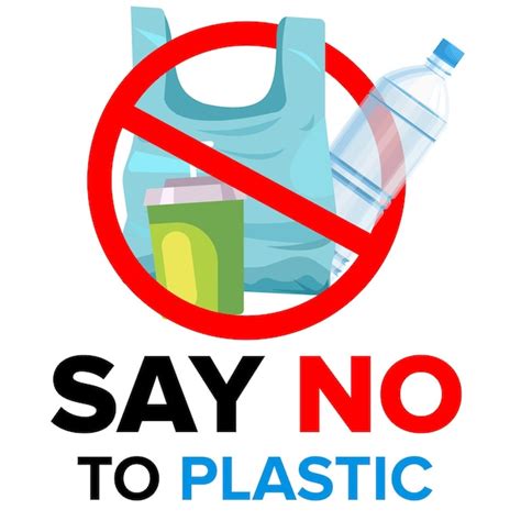 Say no to plastic. protest against plastic garbage. | Premium Vector