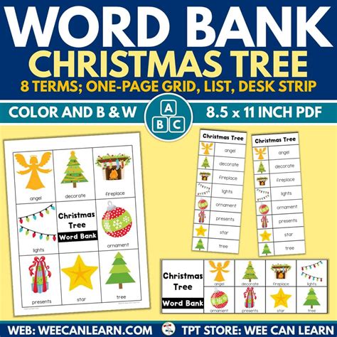 Christmas Word Lists Word Banks (All) [FREE Downloads!]