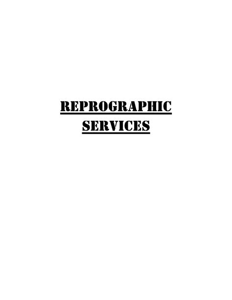 Reprographic Services ACCORDING TO LIBRARY SCIENCE - Reprographic ...