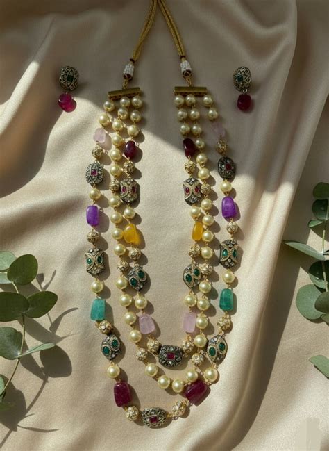 3 Tier Maharani Mala (Multi- Colour) – ZANERA