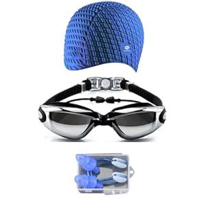 Buy First Lens Powerless Swimming Goggle with Earplug, Square design ...