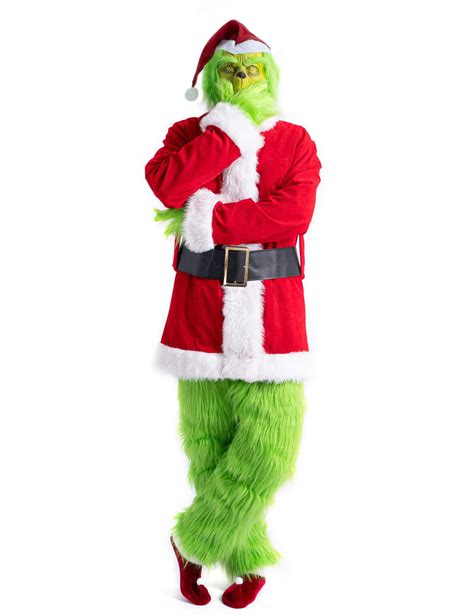 Buy CARPLSU Green Big Monster Costume for Men Christmas Deluxe Furry ...