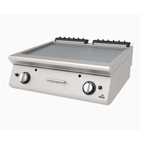 Atalay AGI-873-ND 730 Series Set Top Ribbed + Flat Grill, 80x73x30 cm ...