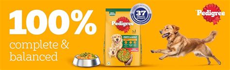 Pedigree Adult & Puppy Dry Dog Food, 100% Vegetarian, 10 kg, Contains ...