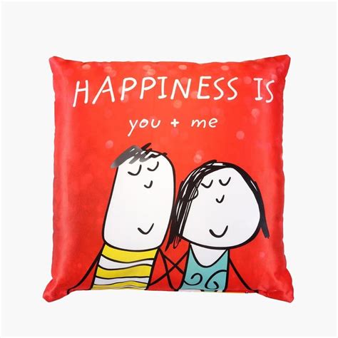 Buy PORTICO Happiness Printed Filled Cushion - 40 x 40 cm from Portico ...