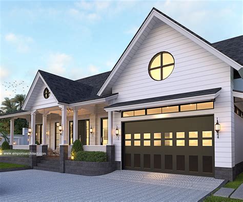 Mr. RHT 1376 American Classic House 1 Floor Design - Kalimantan Selatan ...