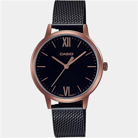 Casio Enticer Women Black Stainless Steel Watch A1791 – Just In Time